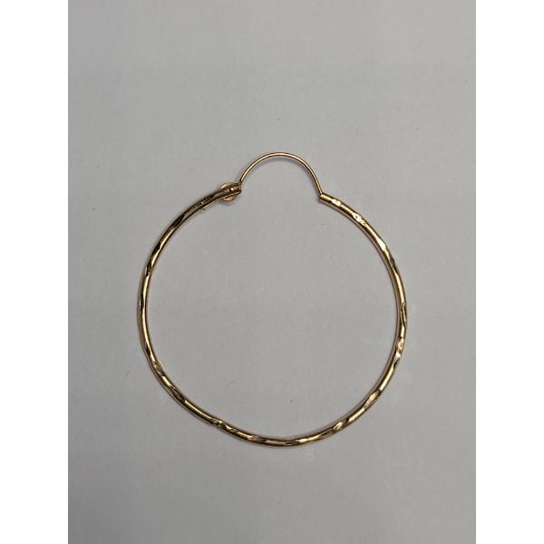 Single 10K Yellow Gold Hoop Earring - Weight: 0.4g