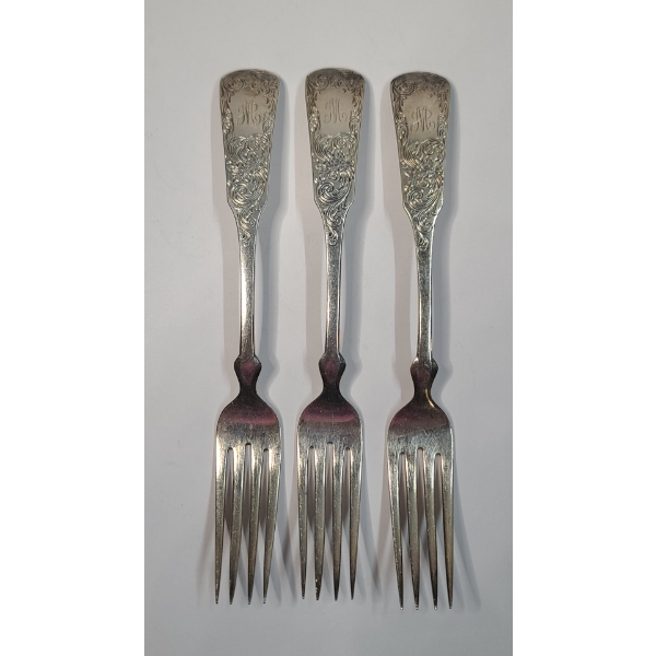 (3) Vintage Sterling Silver Towle Dinner Forks - Total Weight: 114.0g