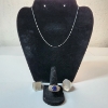 Image 1 : Sterling Silver Lot: Three Rings & Small Necklace *Rings NOT Marked, But Test as Silver* TW: 44.9g
