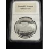 Image 2 : 1 Troy Ounce .999 Fine Silver - 2025 Medallion Donald J. Trump with Coin Display 