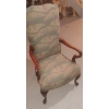 Image 1 : Unique Golfing Themed Upholstered & Wood Queen Anne Style, Den / Study Chair - See Pics  45" Tall