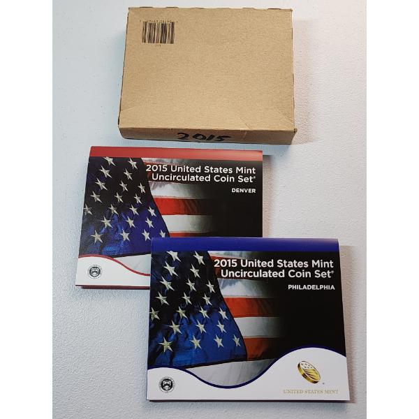 2015 P&D United States Mint Uncirculated 28-Coin Set in Original Packaging & CoA
