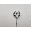 Image 2 : Gorgeous Sterling Silver Heart Stick Pin Total Weight: 4.2g
