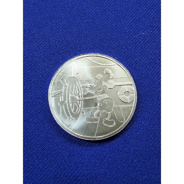 1928 DISNEY Mickey Mouse "Steamboat Willie" 1 oz Fine Silver Round - Mint Condition