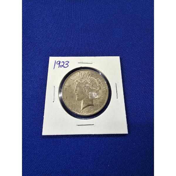 1923 Silver Peace Dollar - In Protective Sleeve