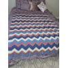 Image 1 : PICKUP IN NORTHFIELD - Nice Multi Colored Hand Knitted Quilt 45" x 66" - See Pics - (All Items notin