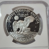 Image 4 : NGC PF 69 Ultra Cameo 1972-S Silver Eisenhower Dollar w/ Facsimile Signature 