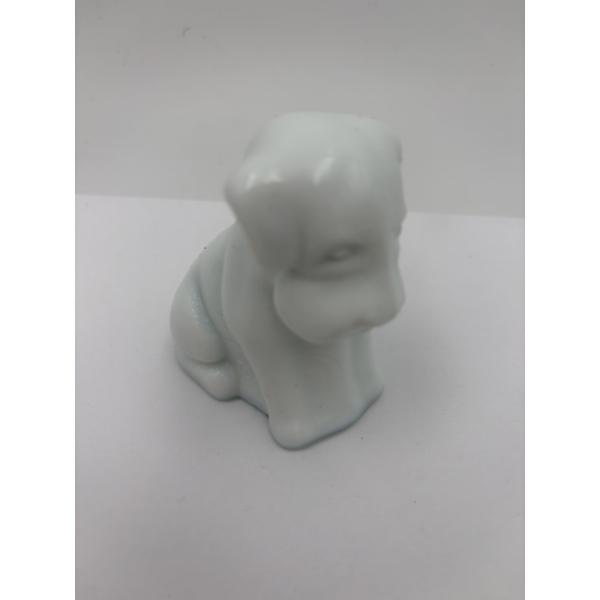 Adorable Degenhart Glass Dog Figurine - Baby Blue/whitish color - ~2.5 inches