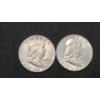 Image 1 : 1951-S & 1963 90% Silver Franklin Half Dollars - Face Value: $1.00