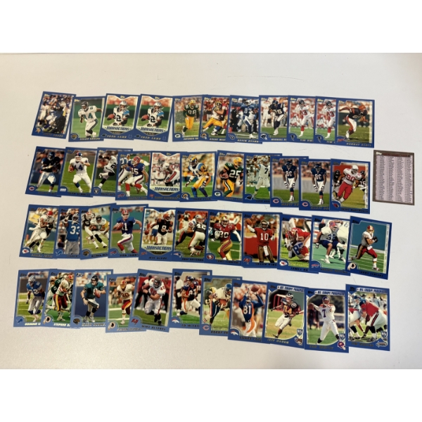 2000 Topps Football Cards - 290 Football Cards - 2 Checklist Cards - 1 Insert Card - Set 1 #1-400