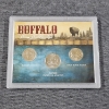 Image 1 : United States Buffalo Coin Collection Display Ft. Three Coins ~ OG Buffalo Nickel, 2005 Bison +