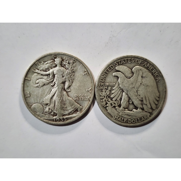 $1.00 Face Value in Assorted 90% Silver Walking Liberty Half Dollars - SEE DESCRIPTION
