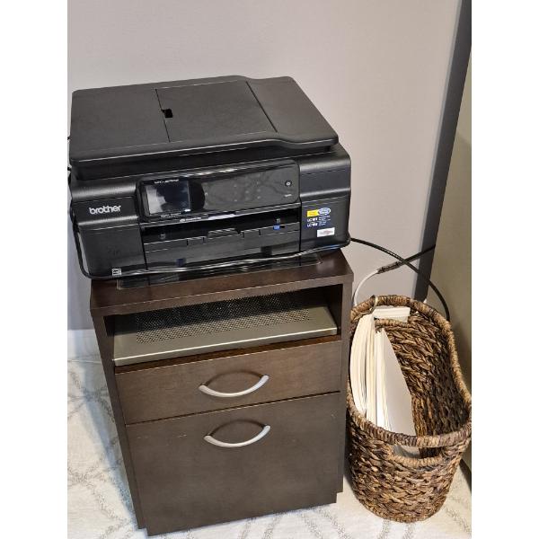 PICKUP IN NORTHFIELD - All Included "Brother" All In One Printer Scanner & Cabinet As Shown - See Pi