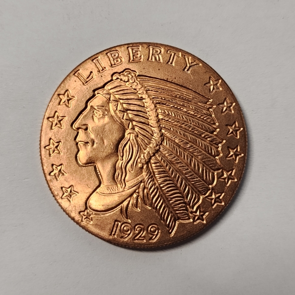 Golden State Mint Indian Head Design 1 oz .999 Fine Copper 