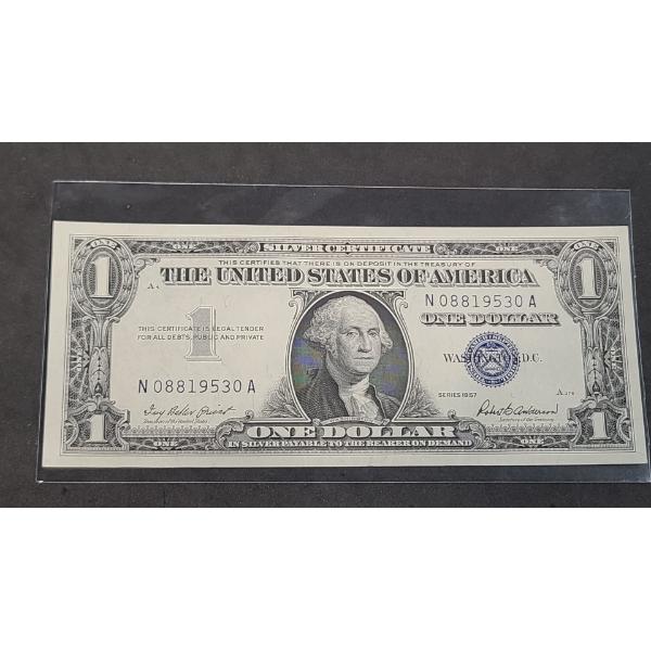 Crisp United States Series 1957 $1 Silver Certificate With Priest And Anderson Signatures 