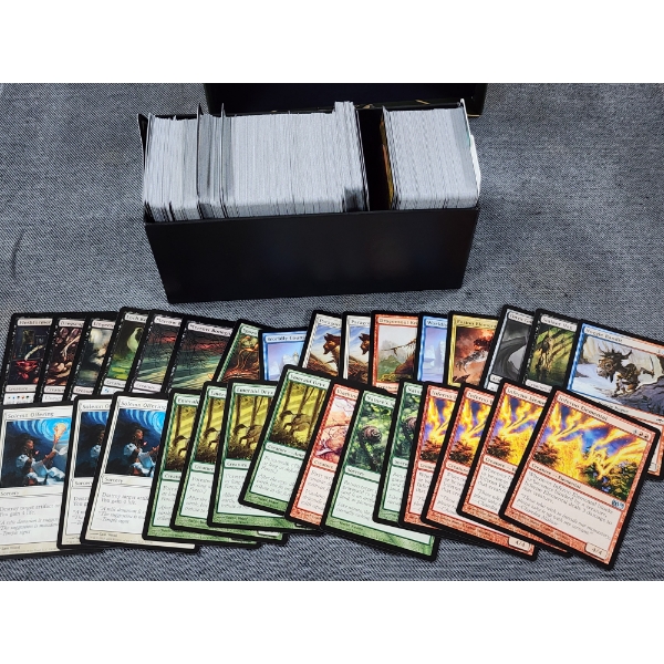 Large Assortment of Unsearched Magic The Gathering Trading Cards in Box Ft. Many Older Cards!