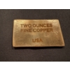 Image 1 : 2 Oz .999 Fine Copper Bar - Mint Condition - Incredible Piece