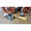 Image 15 : Old West Covered Wooden Wagon Model With Bulls & Miniature Accessories 