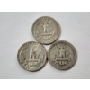 Image 2 : Three U.S. 90% Silver Washington Quarters: 1964-D, 1960-D, 1945-S