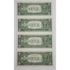 Image 4 : Four Consecutive Serial Number Uncirculated 2001 United States $1 Federal Reserve Notes 