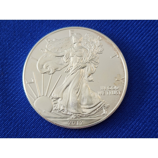 2012 Silver American Eagle 1 oz .999 Fine Silver Coin