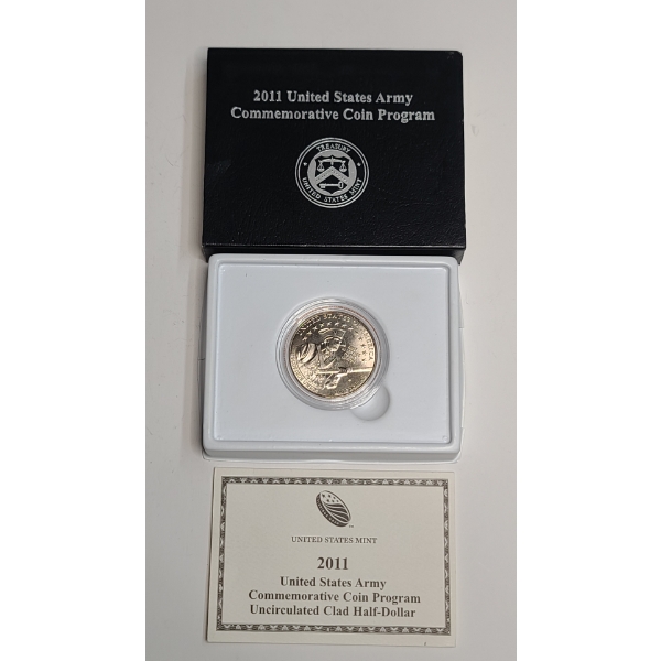 2011-D U.S Army Commemorative Coin Program Uncirculated Clad Half-Dollar With COA