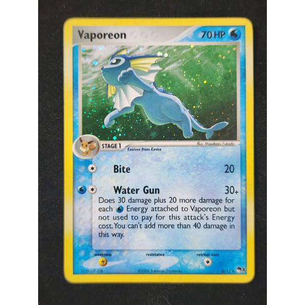 Vaporeon 6/17 Holo Rare 2006 Vintage Pokemon Trading Card