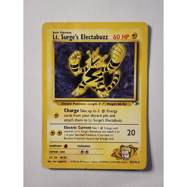 Lt. Surge's Electabuzz 27/132 Non-Holo Rare Vintage Pokemon Trading Card