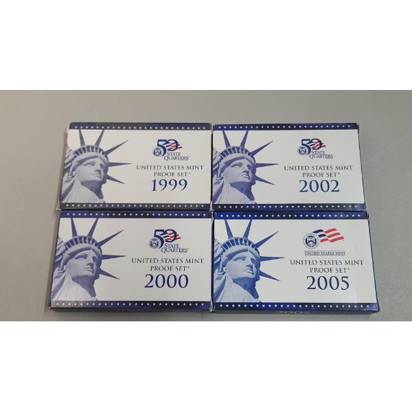 1999, 2000, 2002, 2005 United States Mint Proof Sets
