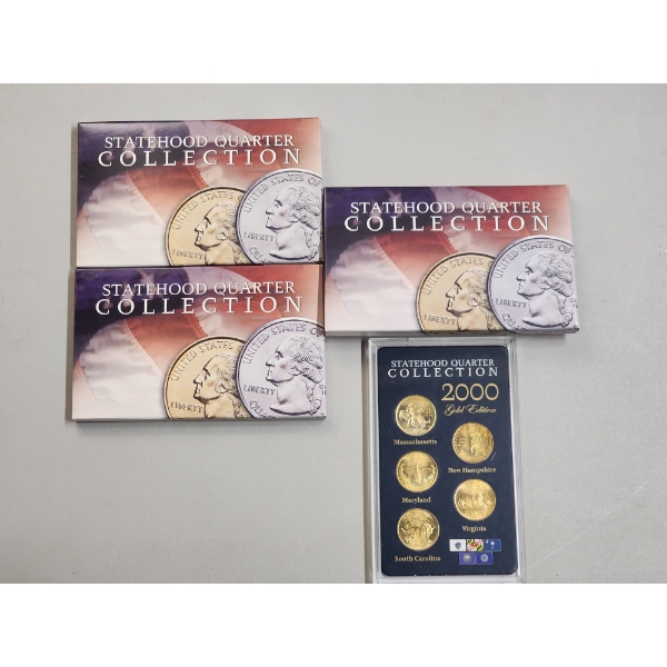 (3) U.S. Statehood Quarter Collection Sets: 2000-D/P/Gold