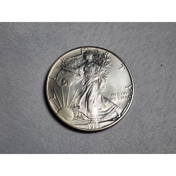 Stunning 1993 American Silver Eagle $1 Coin 1 oz Fine Silver