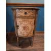 Image 1 : Beautiful Floral Design Side Table With Drawer & Cupboard Measures 18"x28"