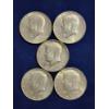 Image 1 : Five Assorted 40% Silver U.S. Kennedy Half Dollars ~ Face Value: $2.50