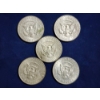 Image 3 : Five Assorted 40% Silver U.S. Kennedy Half Dollars ~ Face Value: $2.50