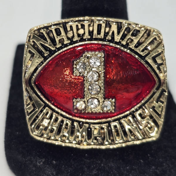 1985 Oklahoma Sooners Dixon National Championship Ring- Replica - Size 12