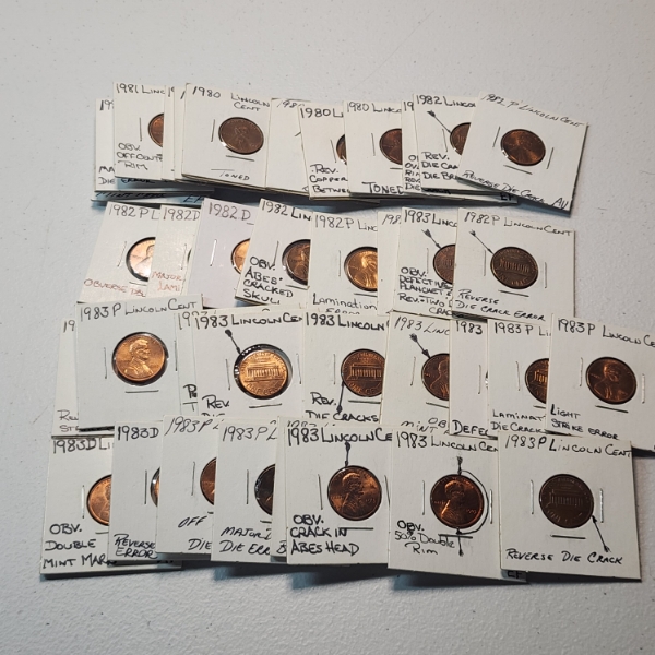 Lot of 38 Assorted 1980's Lincoln Cents - Face Value: $0.38