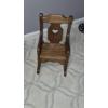 Image 1 : PICKUP IN NORTHFIELD - Nice Wooden Doll Or Decorative Rocking Chair  16" Tall At Back - See Pics