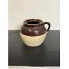 Image 2 : Ceramic Vase with Handle - Brown and Cream Color