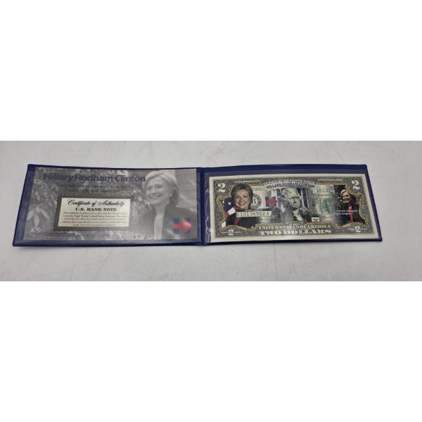 2013 Hilary Clinton U.S. Bank Note In Holder