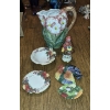 Image 1 : FITZ & FLOYD Porcelain Items As Shown - Pitcher Is Not F & F - All Nice