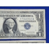 Image 3 : x3 United States 1957-B, 1957, 1935-E Blue Seal $1 Silver Certificates FV: $3.00