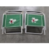 Image 1 : Vintage Matching Pair Of Low Profile 24''x20''x26'' 7-Up Aluminum Beach Chairs