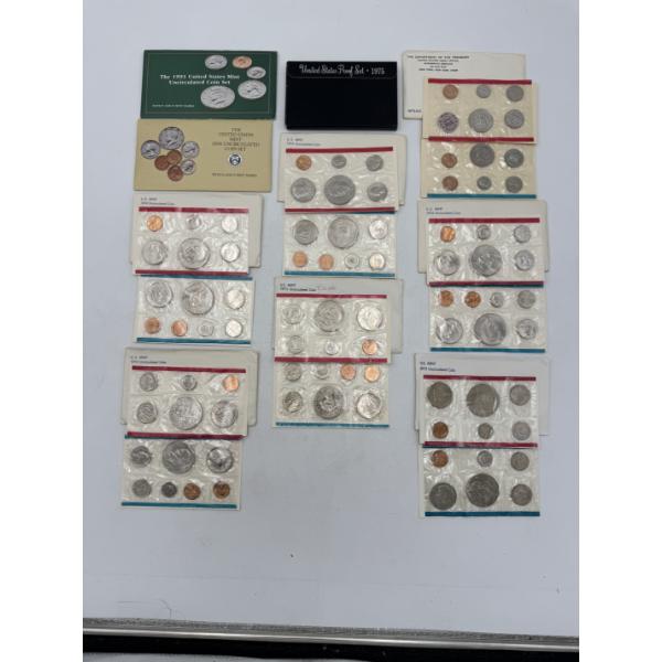 Lot of Assorted United State Proof Sets & UC Coin Sets