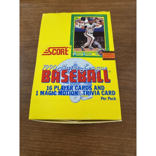 Unopened 1990 Score MLB Baseball Wax Box - 36 Packs - 16 Cards Per Pack - Mint Condition