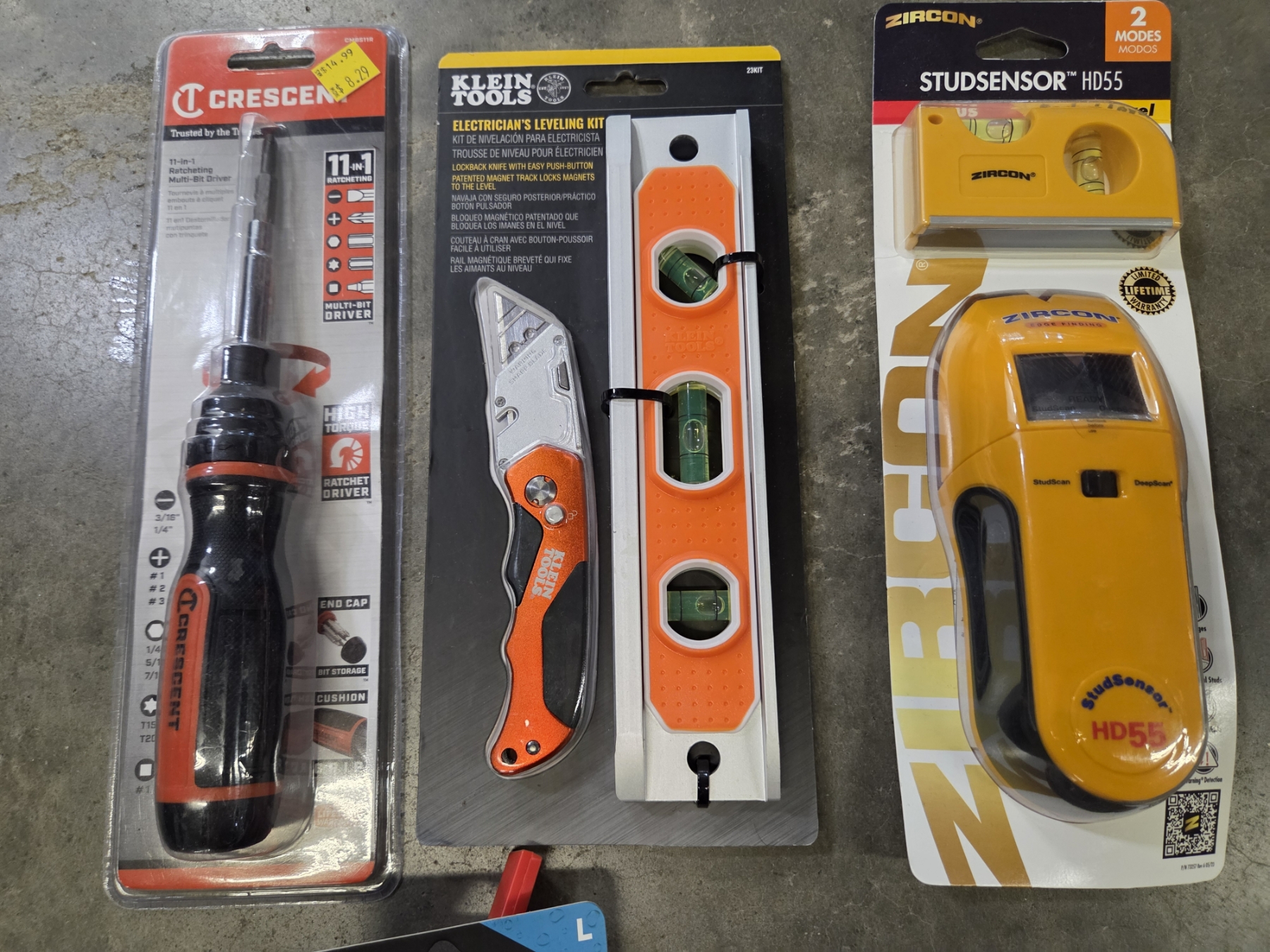 Next Level Bit Driver Kit All New- Gloves, Electric Test Kit, Stud Sensor, Knife, Level & Bit ...