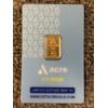 Image 1 : Acre Limited Edition Mint 2.5g .9999 Fine Gold Bar In Certification Card