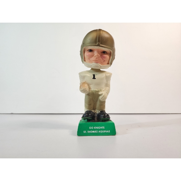 Vintage Early Years 1960's St. Thomas Aquinas Football Player #1 Bobblehead- Great Condition