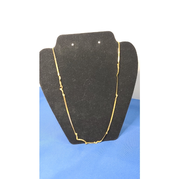 18K Gold Necklace (Has Knotting) - Weight: 7.5g