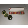 Image 1 : Vintage Set of Miniature Chinese Beijing Opera Masks & Green Stone Round Jewelry Holders