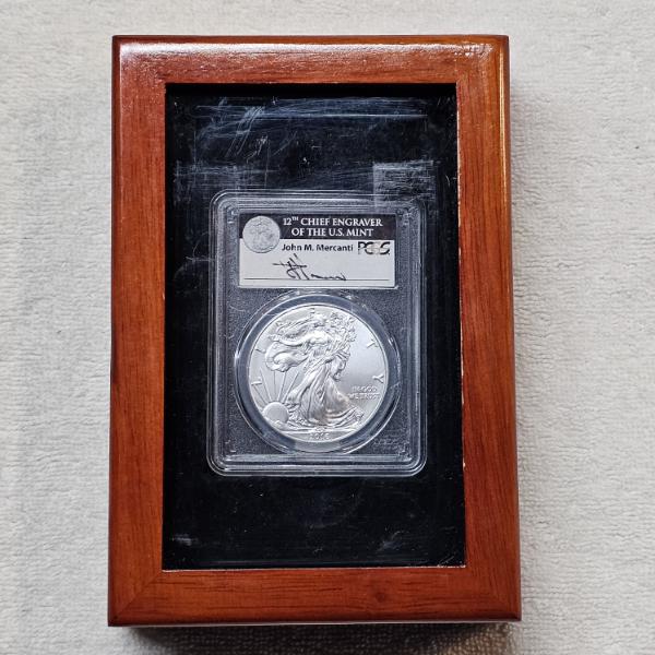 2016 American 99.9% Fine Silver Eagle Coin Graded MS70 by PCGS